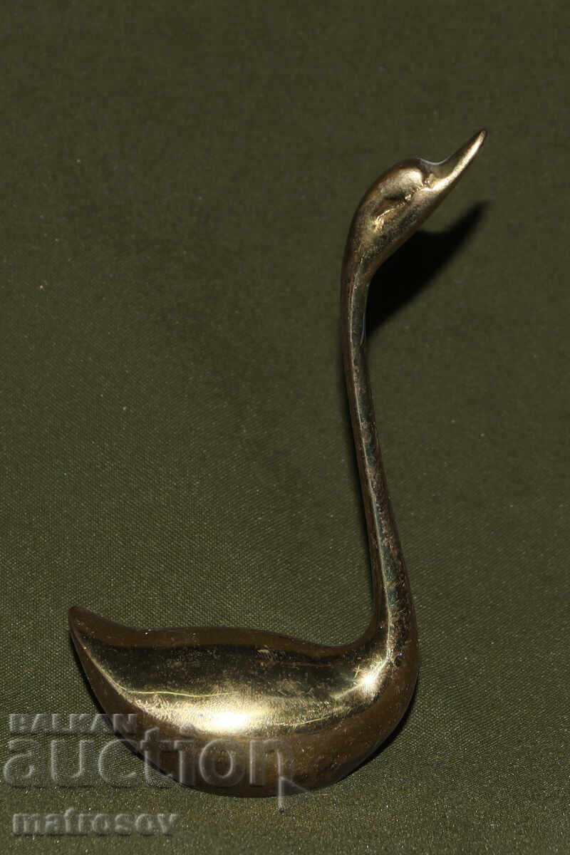 Brass decorative statue figure swan - 5
