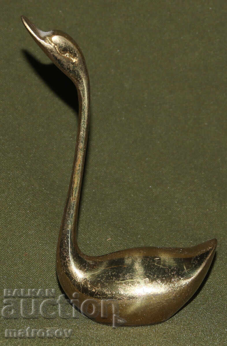 Brass decorative statue figure swan - 6