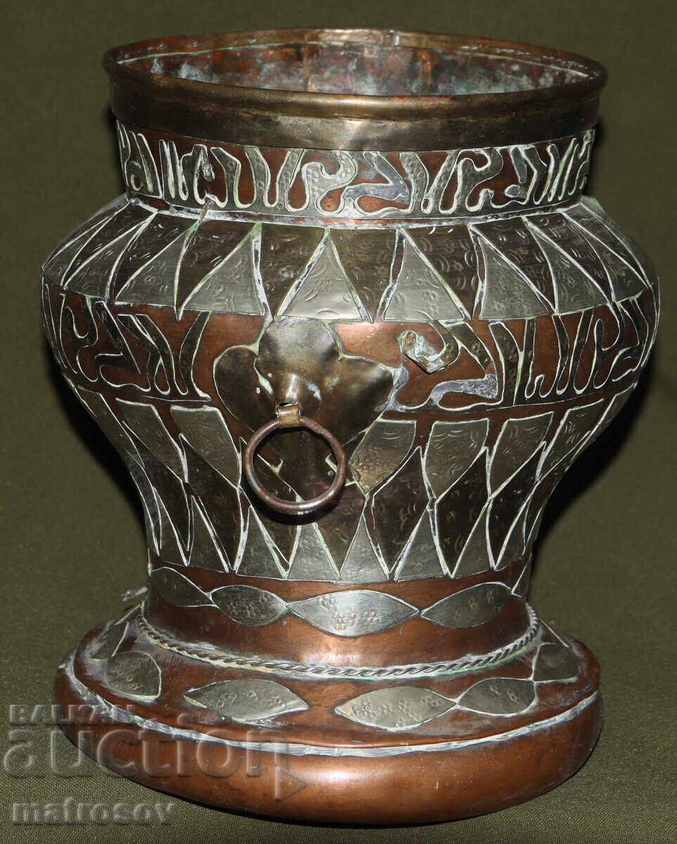 Παλαιό χειροποίητο παραδοσιακό σκεύος μέλι χαλκός ορείχαλκος - 5