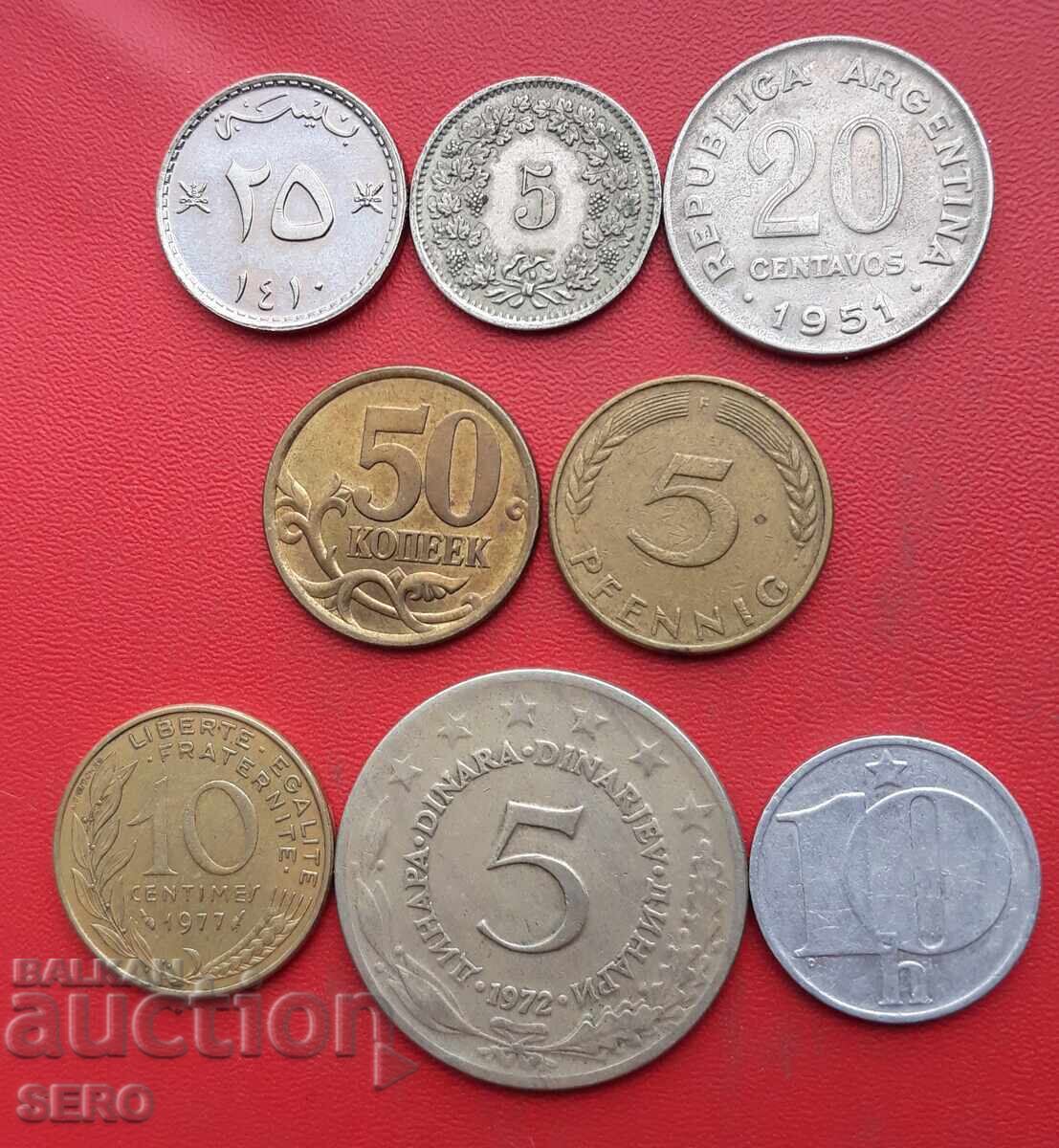 Mixed lot of 8 coins