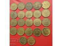 Poland - Lot of 22x 2 groszy from different years