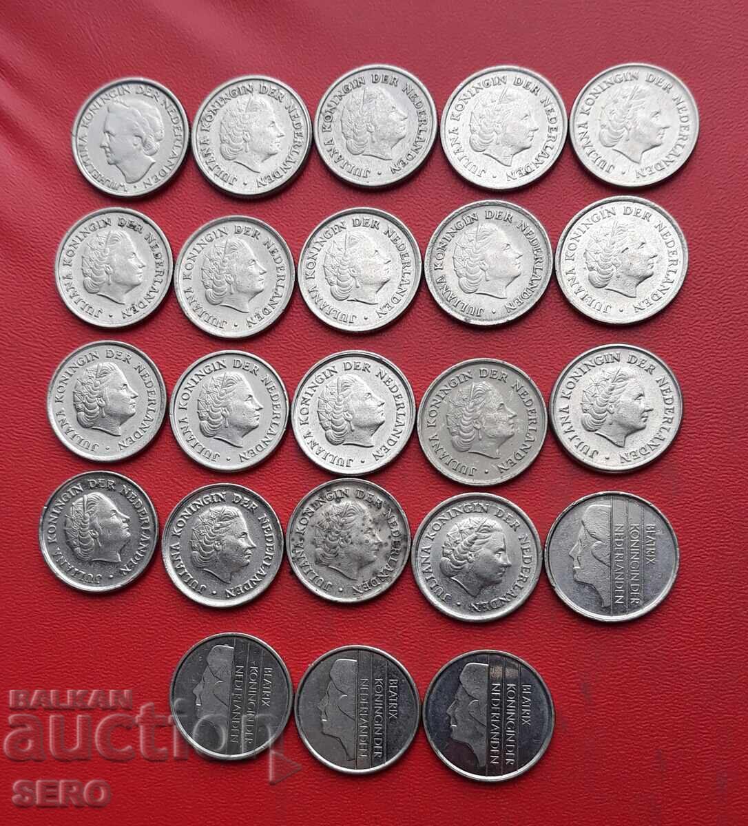 Netherlands - Lot of 23x10 cent coins from different years with price 1.51 BGN | € 0.77 Netherlands - Lot of 23x10 cent coins from different years with price 1.51 BGN | € 0.77