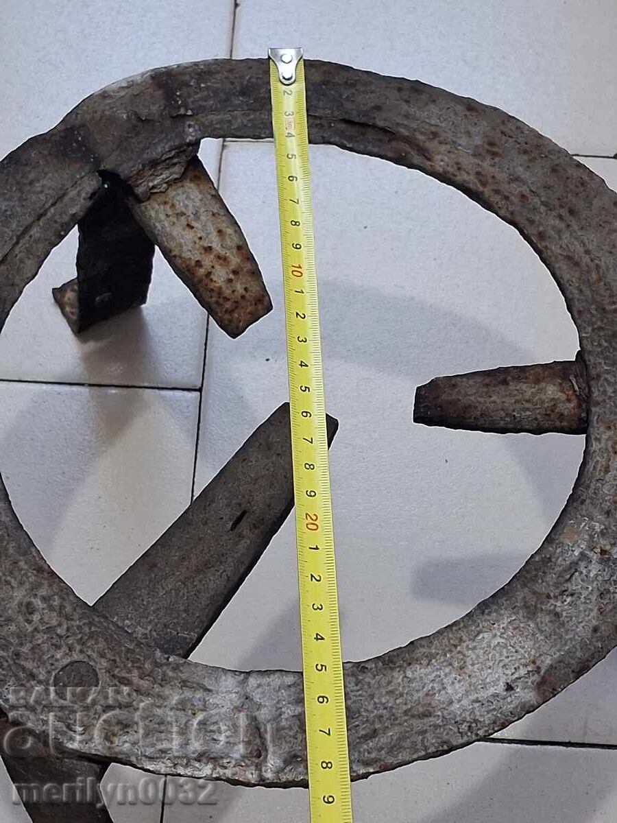 Auction  Antique wrought iron stove, hearth, grill, wrought iron