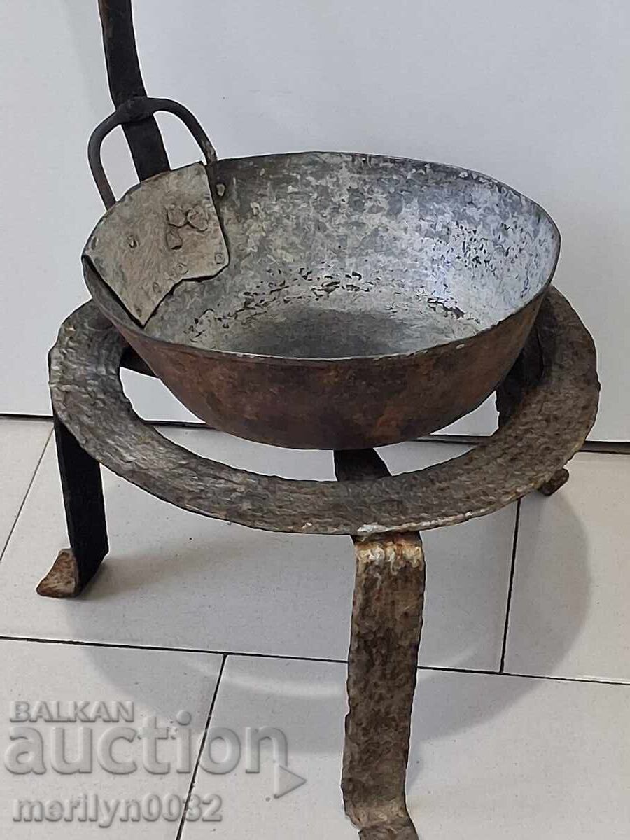 Antique wrought iron stove, hearth, grill, wrought iron - 7