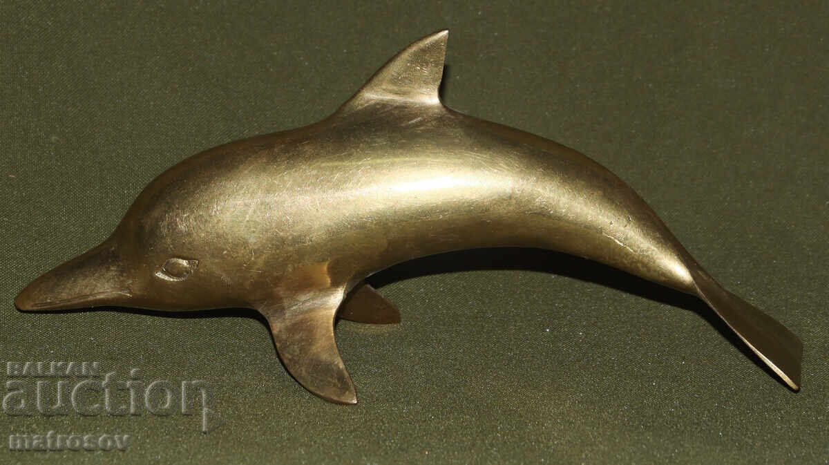 Χάλκινο διακοσμητικό ειδώλιο δελφινιού με τιμή 110.00 BGN | € 56.24
