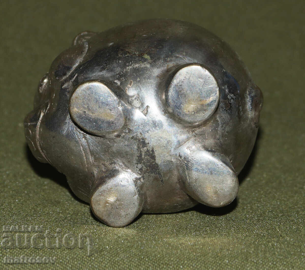 Figurina decorativă mică, argintată, porcușor - 7 Figurina decorativă mică, argintată, porcușor - 7