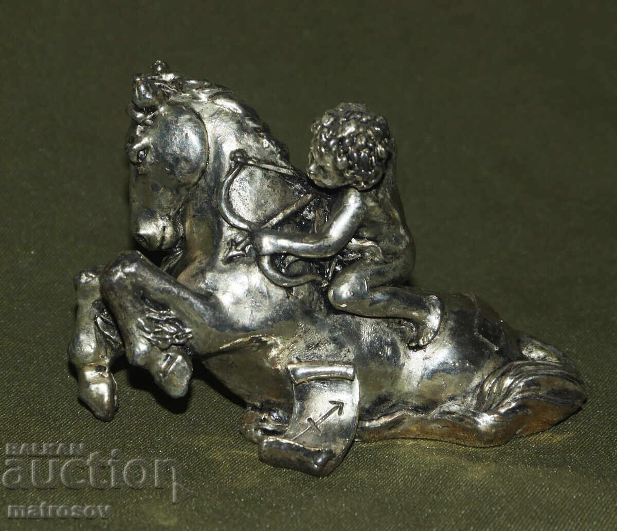 Auction Silver-plated small figurine zodiac sign Sagittarius Auction Silver-plated small figurine zodiac sign Sagittarius