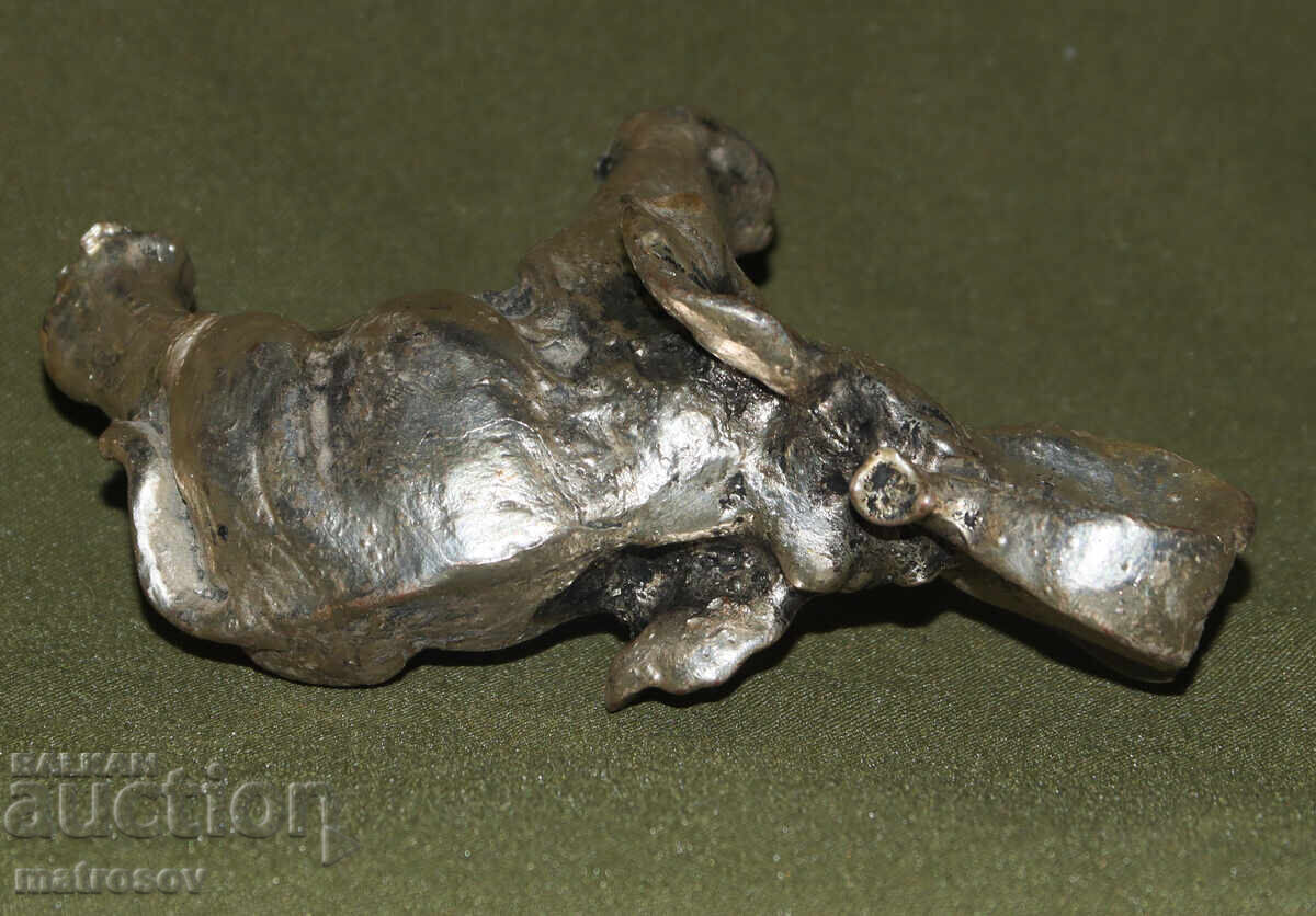 Silver-plated small decorative elephant figurine - 7