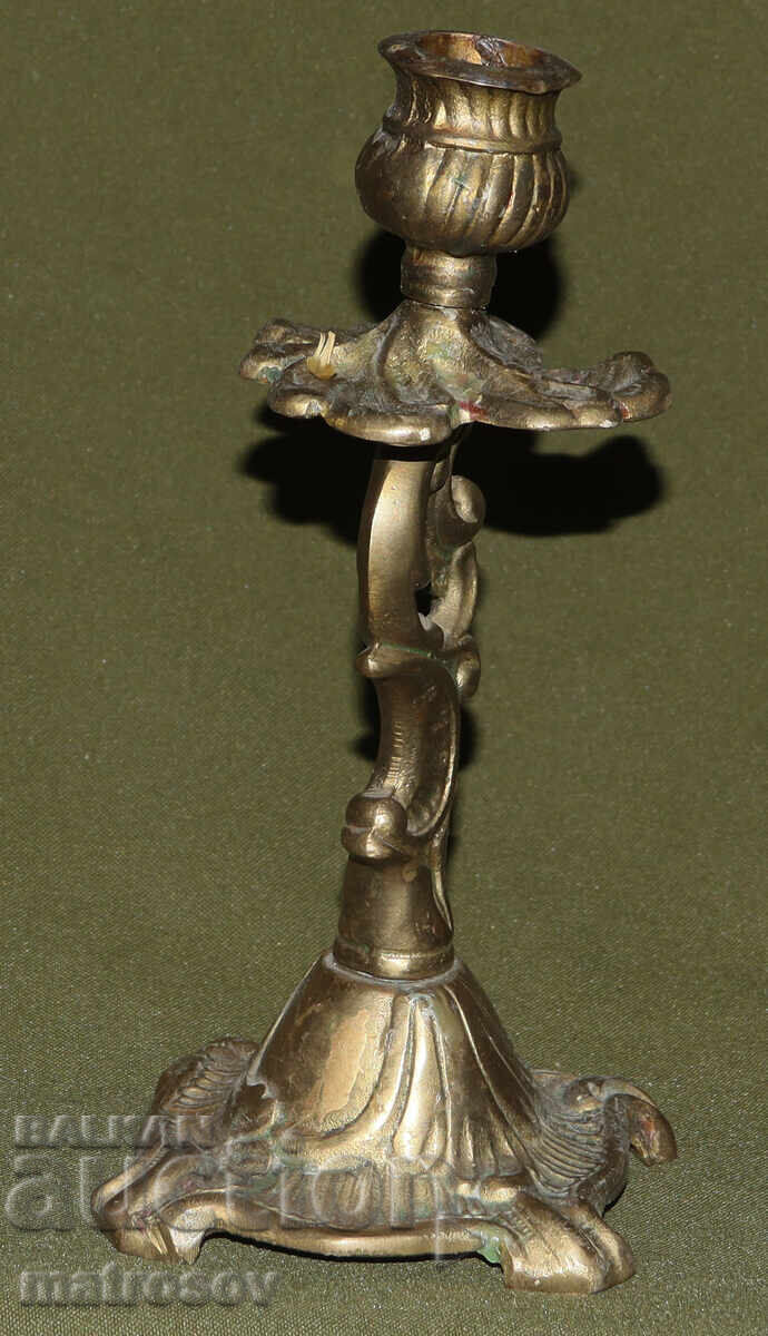 Παράδοση Σταρένιο μπρούτζινο διακοσμητικό κηροπήγιο