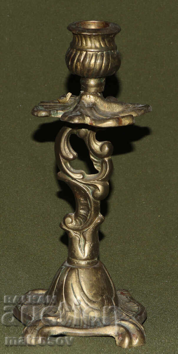 Σταρένιο μπρούτζινο διακοσμητικό κηροπήγιο - 5