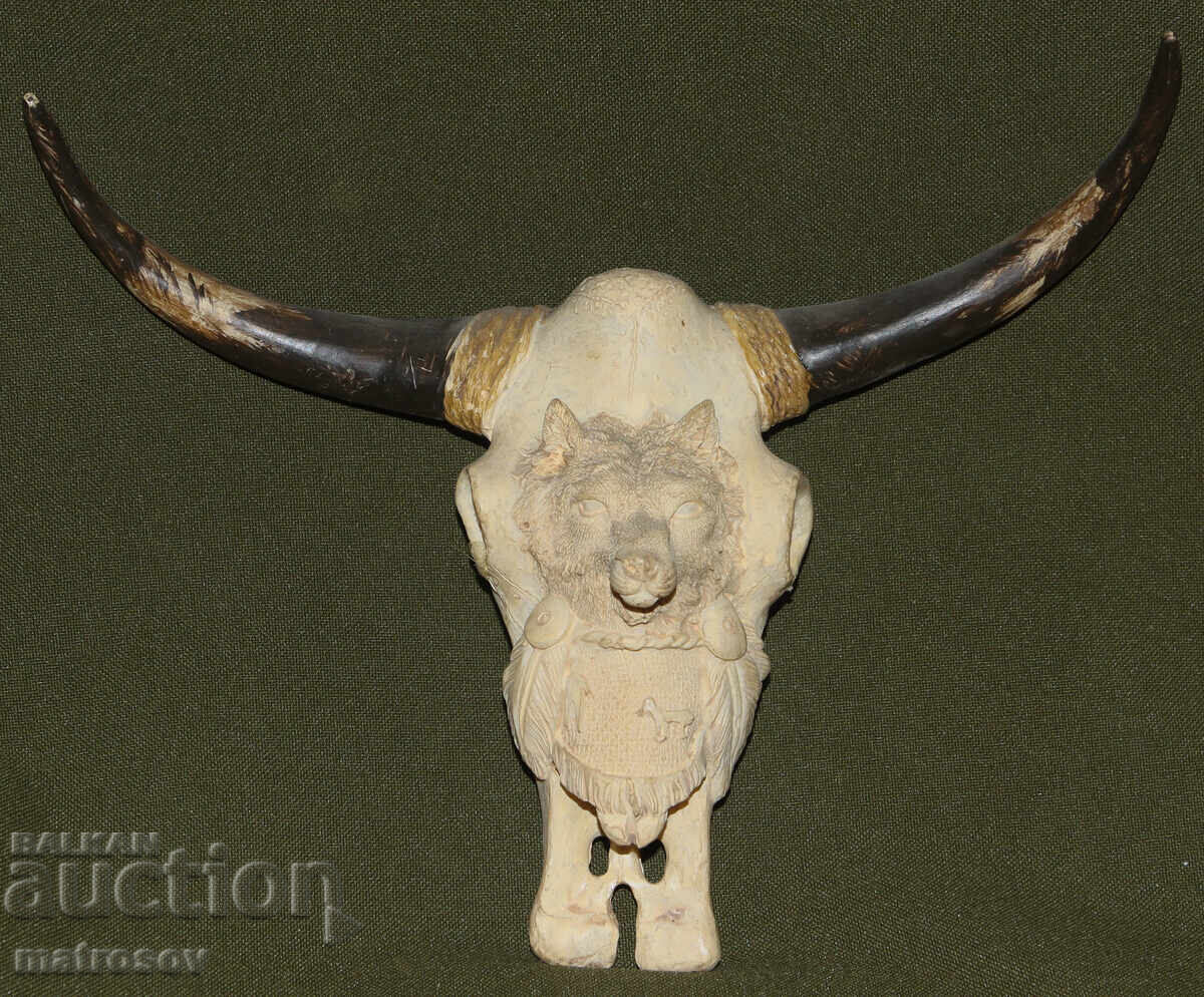 Σκούλπτρα φιγούρα κόκαλο κρανίο Κεφαλή λύκου με τιμή 110.00 BGN | € 56.24