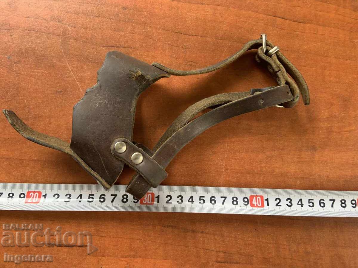 Προστατευτικό ρύγχους και λουρί για μικρό σκύλο, δέρμα