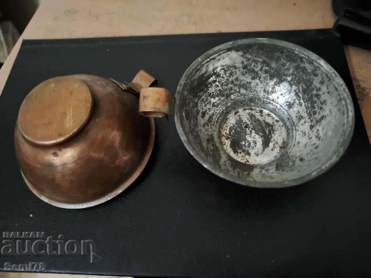 Two copper cups