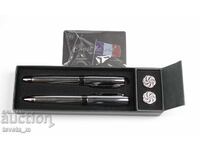 Set de lux – Butoni și Două Pixuri C’ est la vie