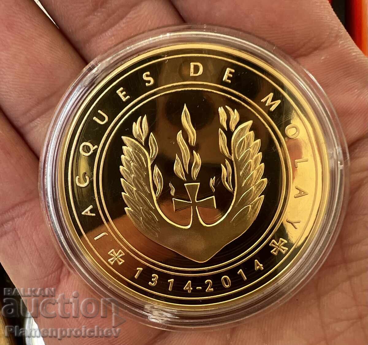 СЕТ 3 БРОЯ МОНЕТИ МЕДАЛИ ЗЛАТО ОРДЕНА НА РИЦАРИТЕ - 5