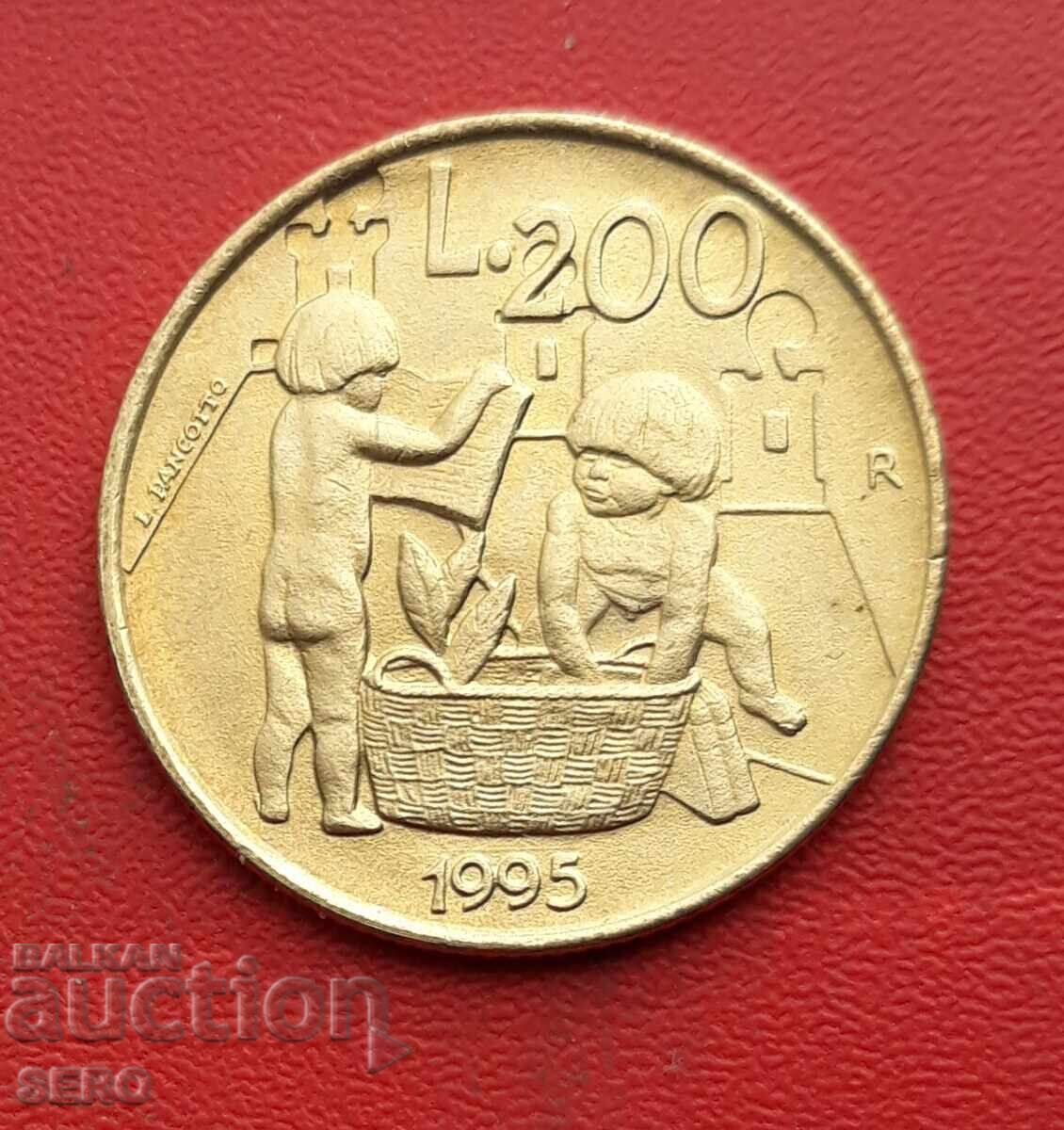 San Marino - 200 Lire 1995 - Extremely Fine Condition