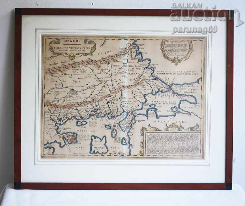 Παλαιός ΟΛΛΑΝΔΙΚΟΣ χάρτης της ΘΡΑΚΗΣ από το 1650 - ΑΥΘΕΝΤΙΚΟ Παλαιός ΟΛΛΑΝΔΙΚΟΣ χάρτης της ΘΡΑΚΗΣ από το 1650 - ΑΥΘΕΝΤΙΚΟ