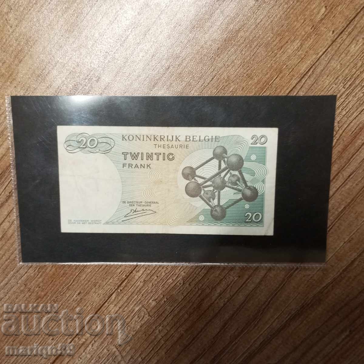 Белгия  20 франка -1964г с цена 3.00 лв. | € 1.53