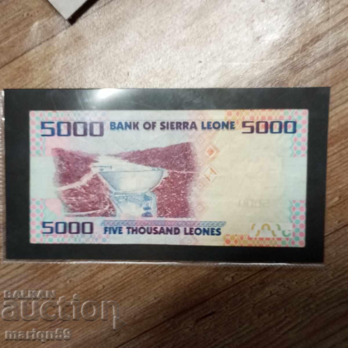5,000 Leone Sierra Leone 2010 with price 3.00 BGN | € 1.53 5,000 Leone Sierra Leone 2010 with price 3.00 BGN | € 1.53