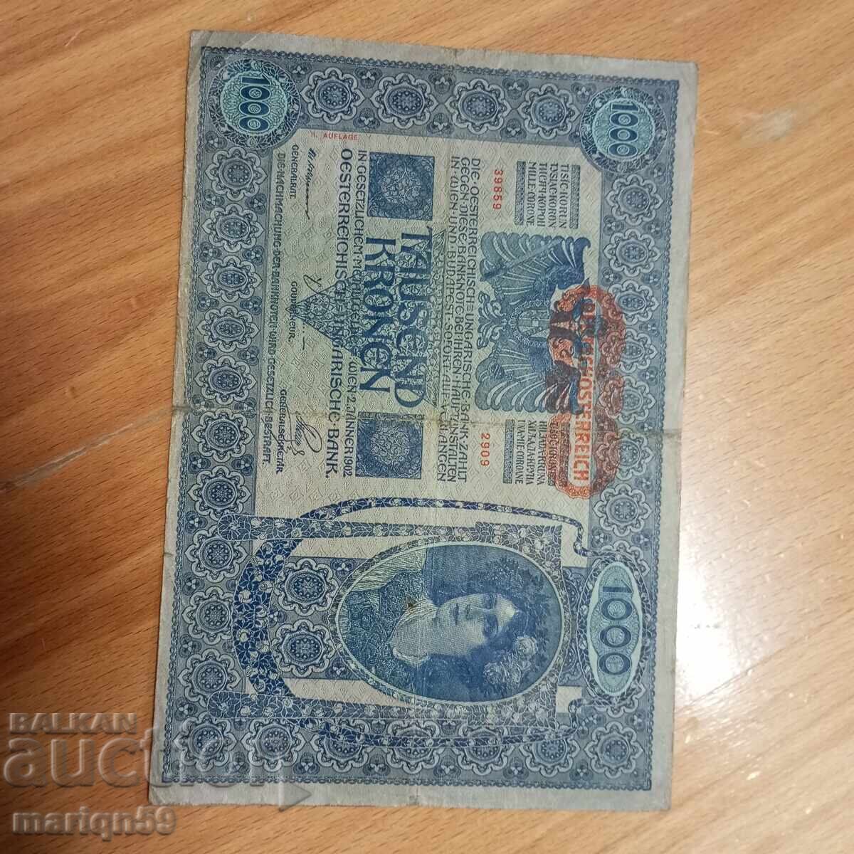 Ουγγαρία 1000 κορώνες 1902