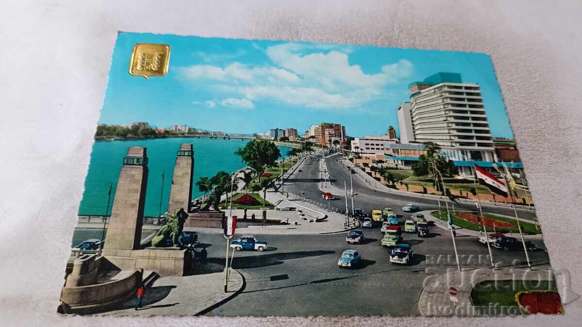 P K Cairo The Nile Corniche and the Nile Hilton Hotel 1972 P K Cairo The Nile Corniche and the Nile Hilton Hotel 1972