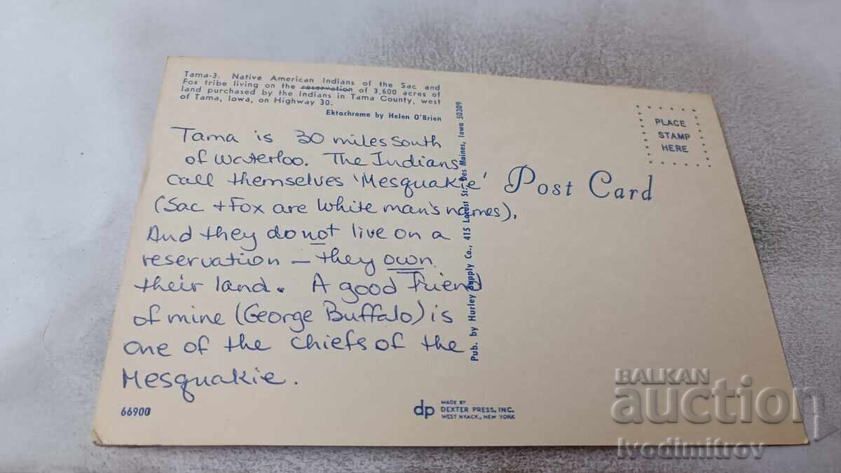 Пощенска картичка Tama-3 Native American Indians с цена 0.85 лв. | € 0.43