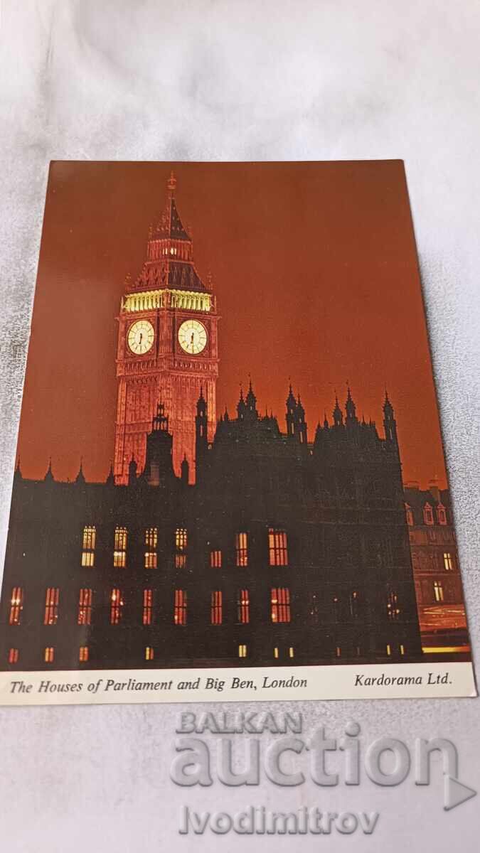 Postcard London The Houses of Parliament and Big Ben