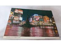 Postcard London Piccadilly Circus at Night