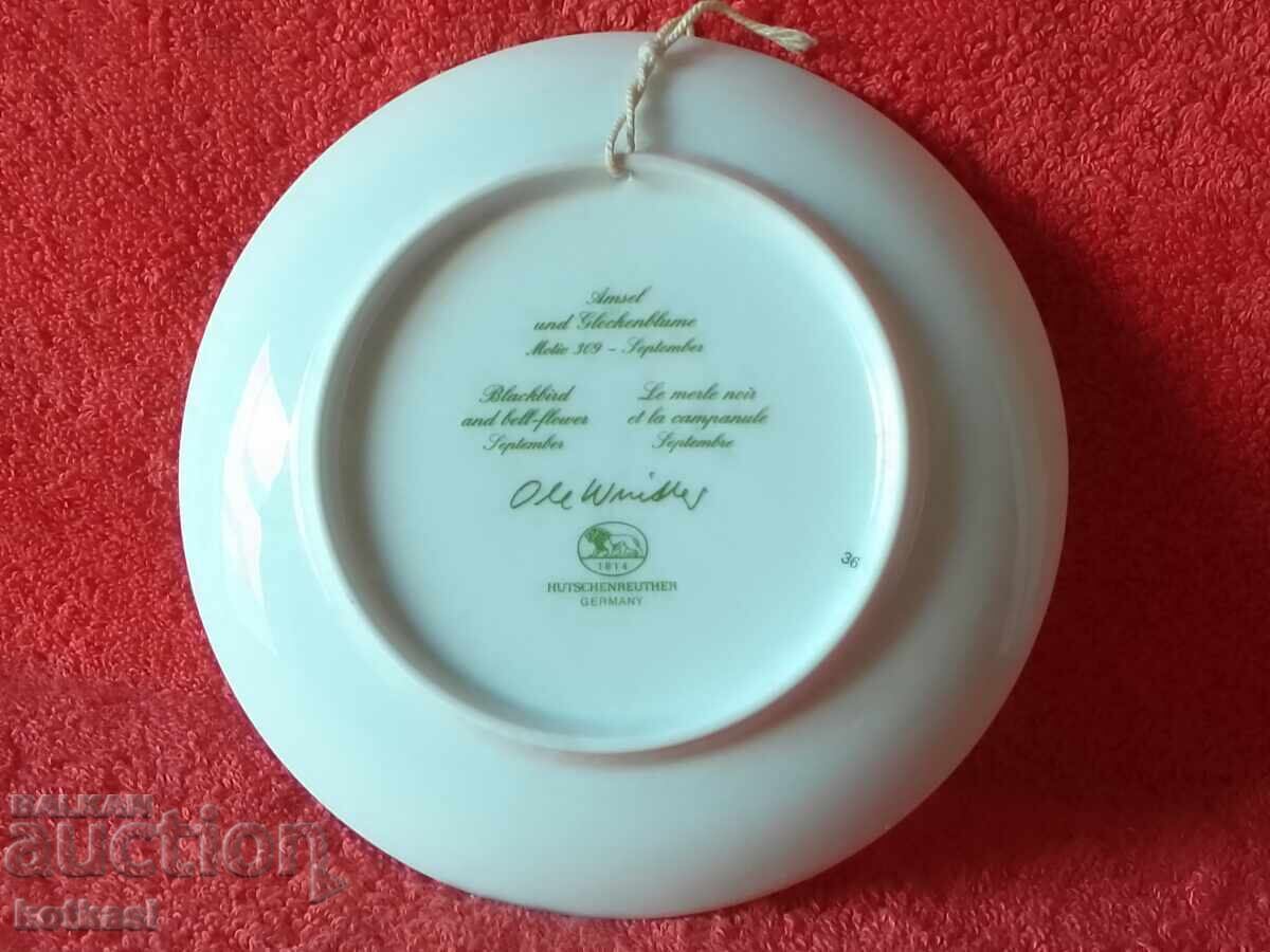 Παράδοση Πορσελάνινο πιάτο Hutschenreuther μήνας Σεπτέμβριος Γερμανία