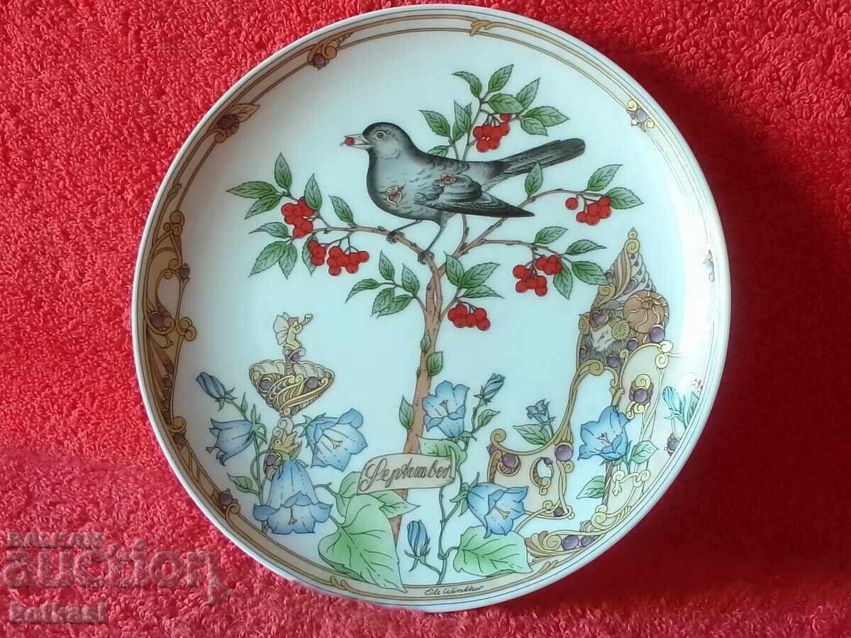 Πορσελάνινο πιάτο Hutschenreuther μήνας Σεπτέμβριος Γερμανία - 7