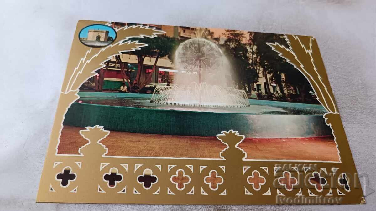 Postcard Benghazi View of the Fontane at Sunset Postcard Benghazi View of the Fontane at Sunset