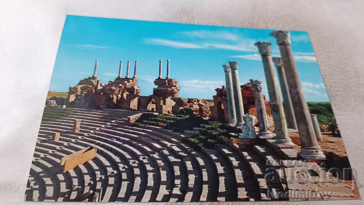 Postcard Leptis Magna The Theatre Postcard Leptis Magna The Theatre