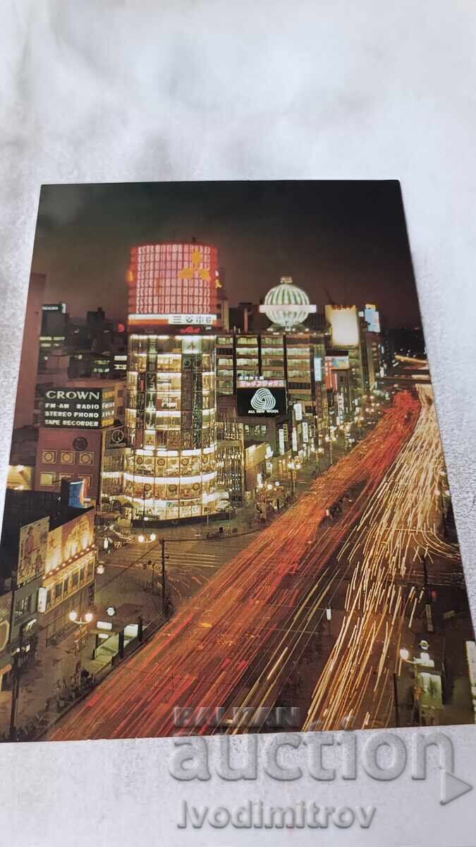 Postcard Tokyo Glittering Ginza Postcard Tokyo Glittering Ginza
