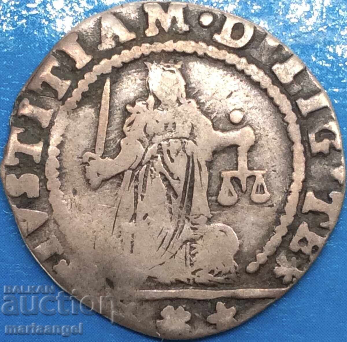 Venice 20 Soldi Italy 1 Liretta Doge Alvise Contarini Silver - 6 Venice 20 Soldi Italy 1 Liretta Doge Alvise Contarini Silver - 6