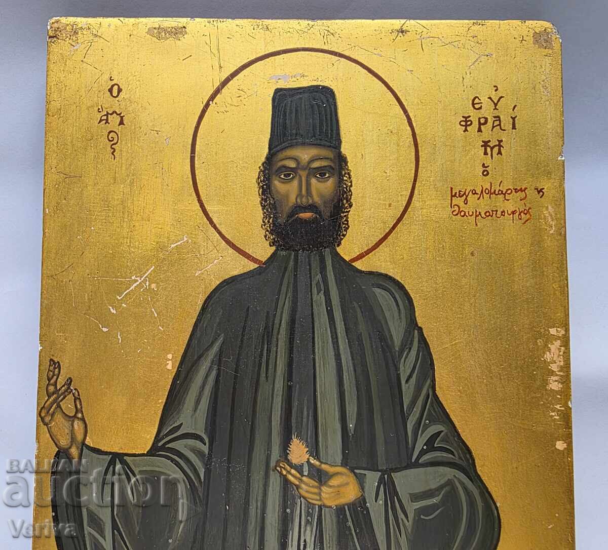 OLD GREEK ICON FROM THE ISLAND OF CRETE FIRST HALF OF THE 20TH CENTURY with price 15.00 BGN | € 7.67 OLD GREEK ICON FROM THE ISLAND OF CRETE FIRST HALF OF THE 20TH CENTURY with price 15.00 BGN | € 7.67