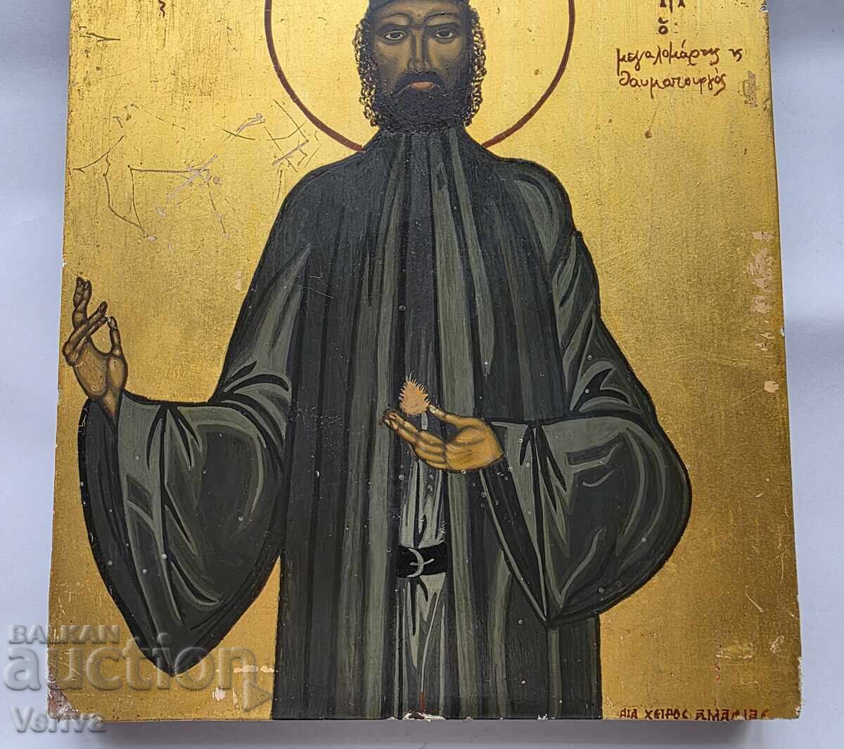 Auction OLD GREEK ICON FROM THE ISLAND OF CRETE FIRST HALF OF THE 20TH CENTURY Auction OLD GREEK ICON FROM THE ISLAND OF CRETE FIRST HALF OF THE 20TH CENTURY