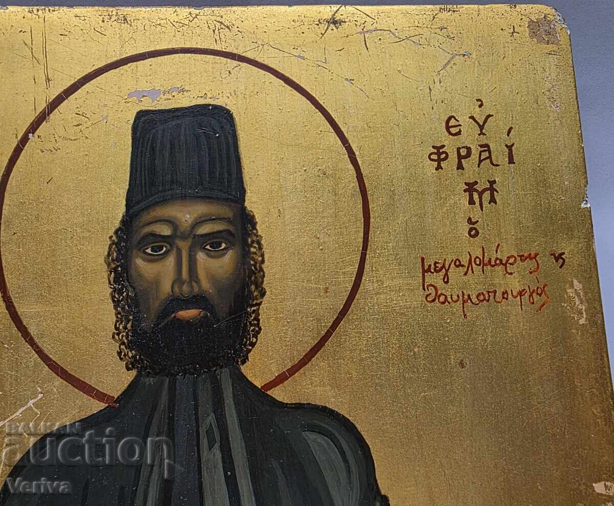 OLD GREEK ICON FROM THE ISLAND OF CRETE FIRST HALF OF THE 20TH CENTURY - 6 OLD GREEK ICON FROM THE ISLAND OF CRETE FIRST HALF OF THE 20TH CENTURY - 6