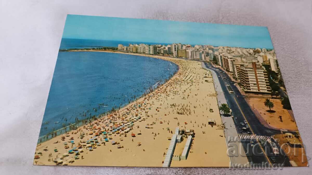 P K Monevideo Partial View of Pocitos Beach 1973