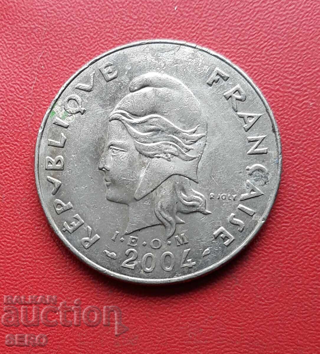 French Polynesia - 20 Francs 2004 with price 2.01 BGN | € 1.03