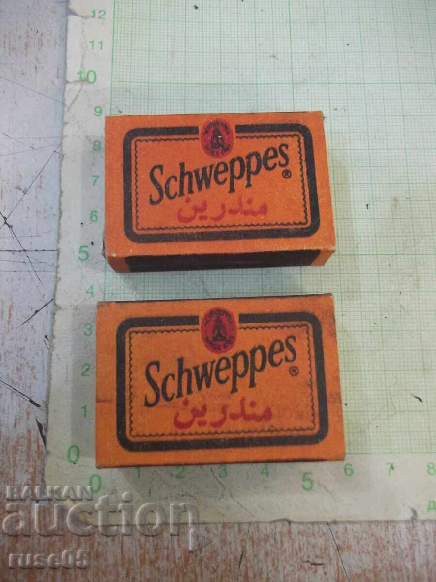 Δύο πακέτα σπίρτα "Schweppes"