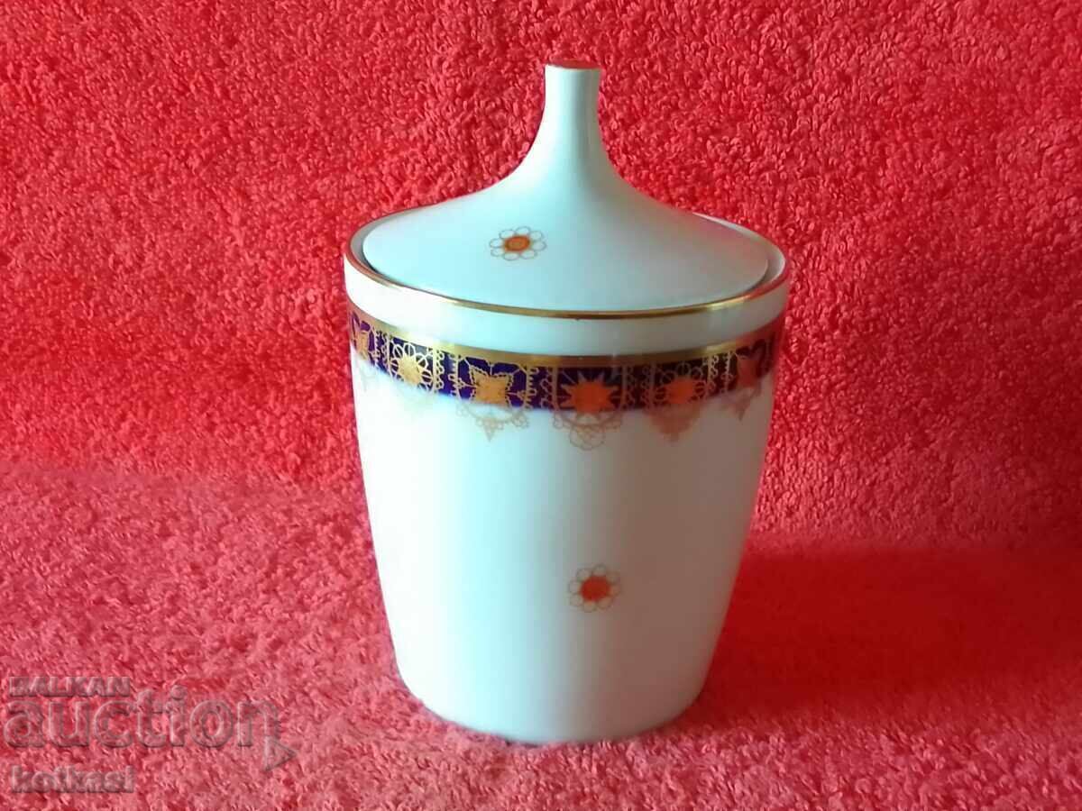 Стара порцеланова купа захарница Кобалт позлата  JLMENAU с цена 15.50 лв. | € 7.93