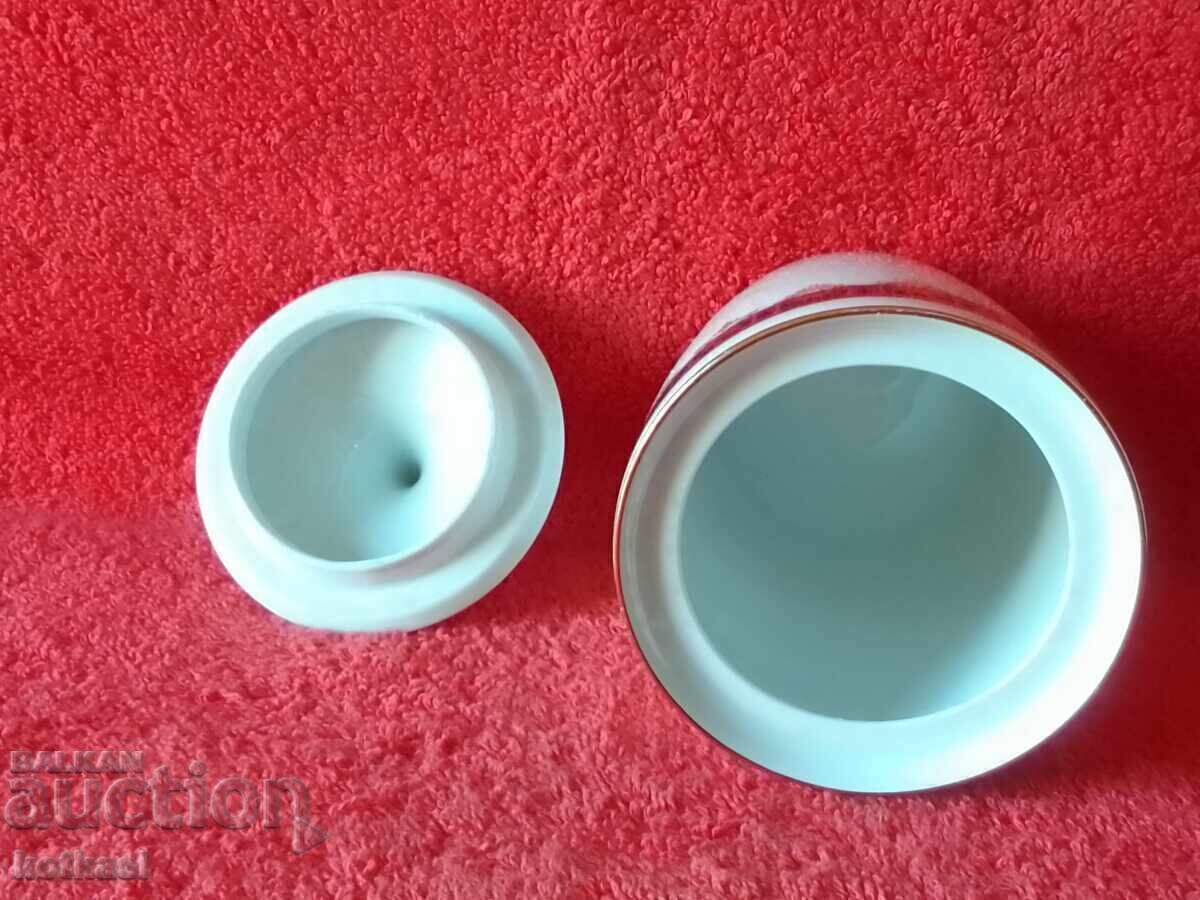 Доставка на Стара порцеланова купа захарница Кобалт позлата  JLMENAU