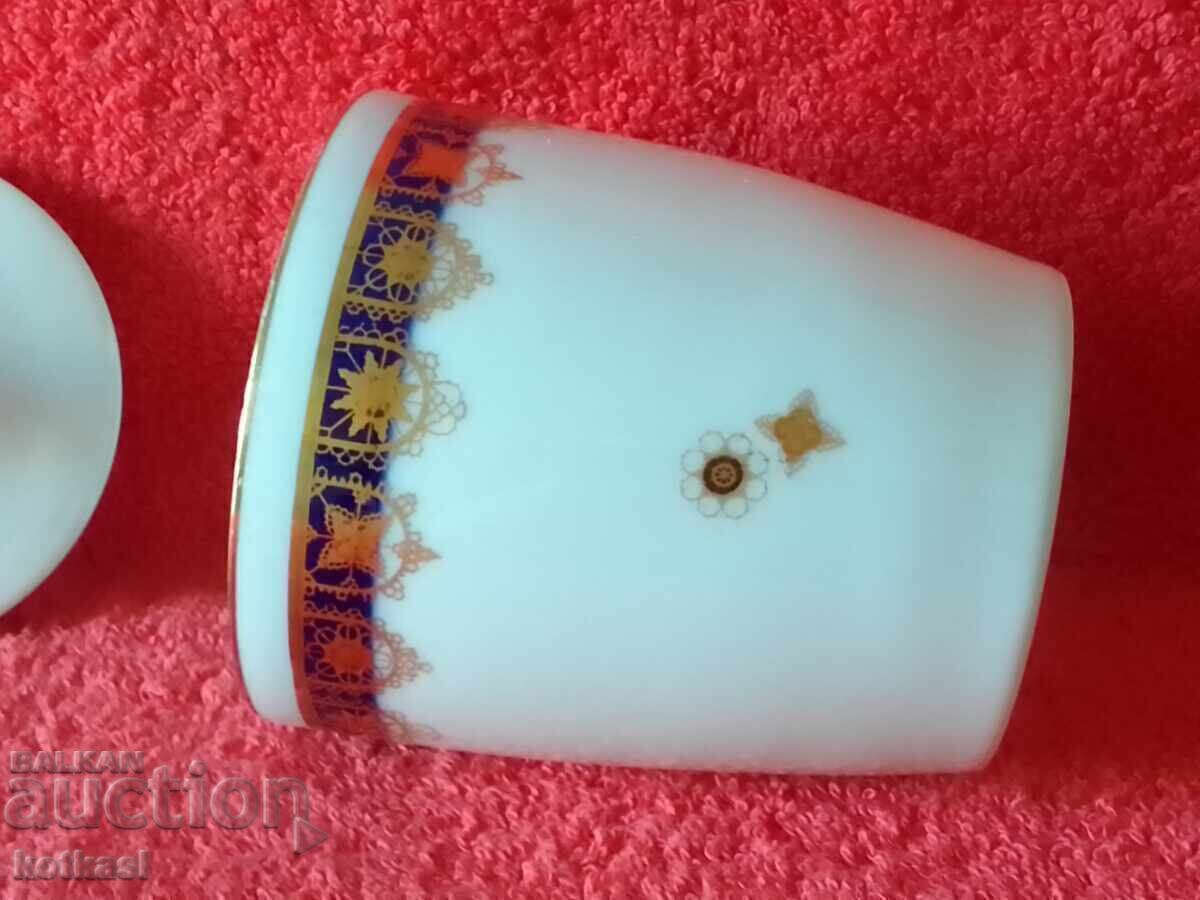 Стара порцеланова купа захарница Кобалт позлата  JLMENAU - 7