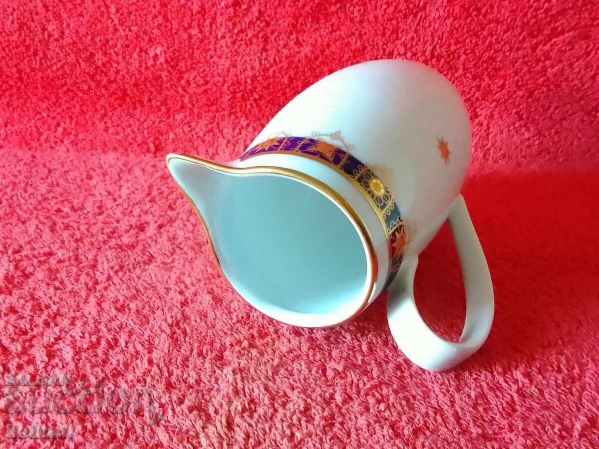 JLMENAU Cană veche din porțelan, ulcior, cobalt, aurire, German - 5