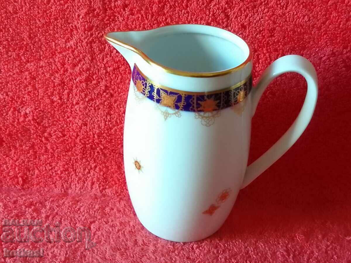 JLMENAU Cană veche din porțelan, ulcior, cobalt, aurire, German - 7