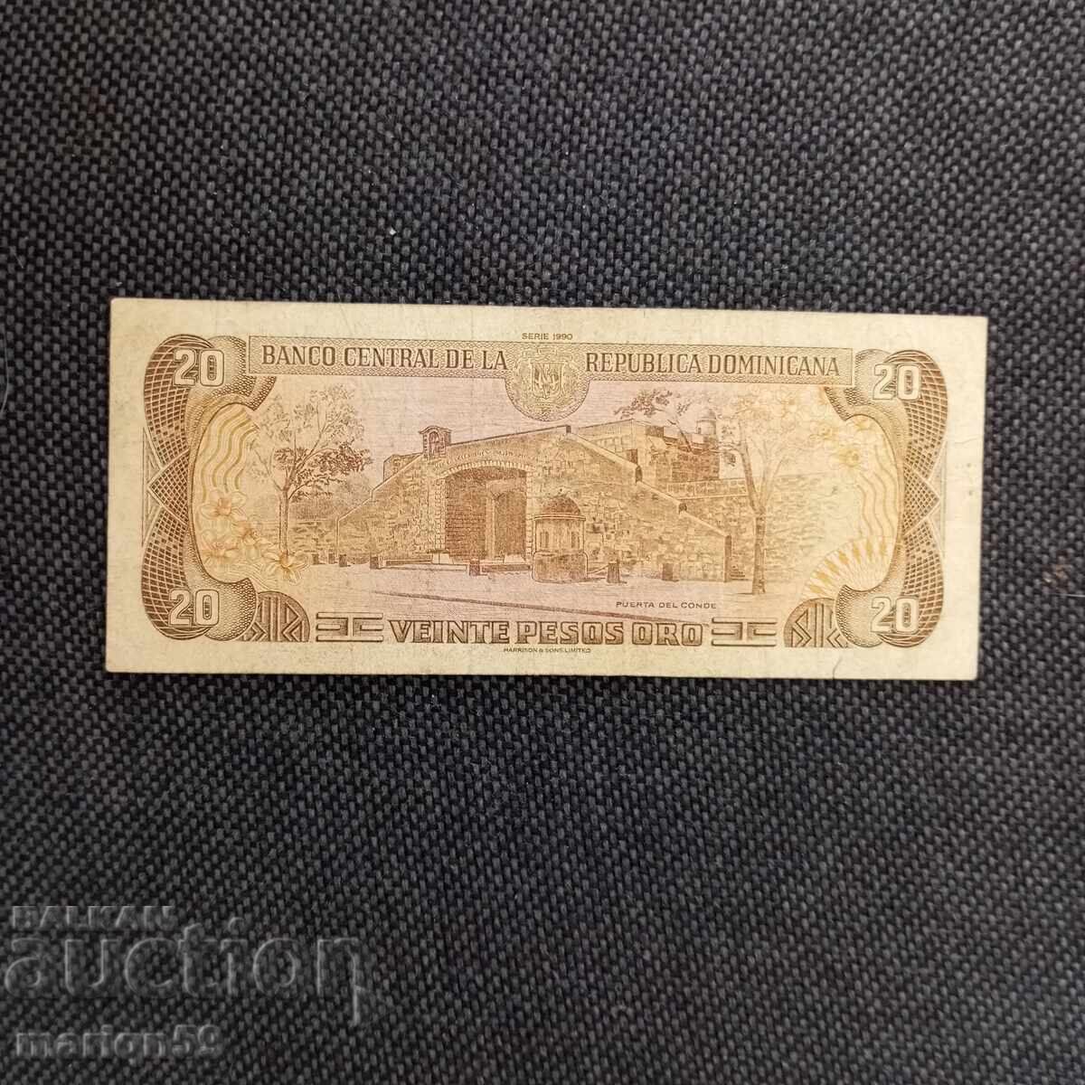 RARĂ - Republica Dominicană 20 pesos 1990 cu preț 10.00 BGN | € 5.11 RARĂ - Republica Dominicană 20 pesos 1990 cu preț 10.00 BGN | € 5.11