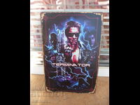 Placă metalică film Terminator Arnold Schwarzenegger acțiune fantastică
