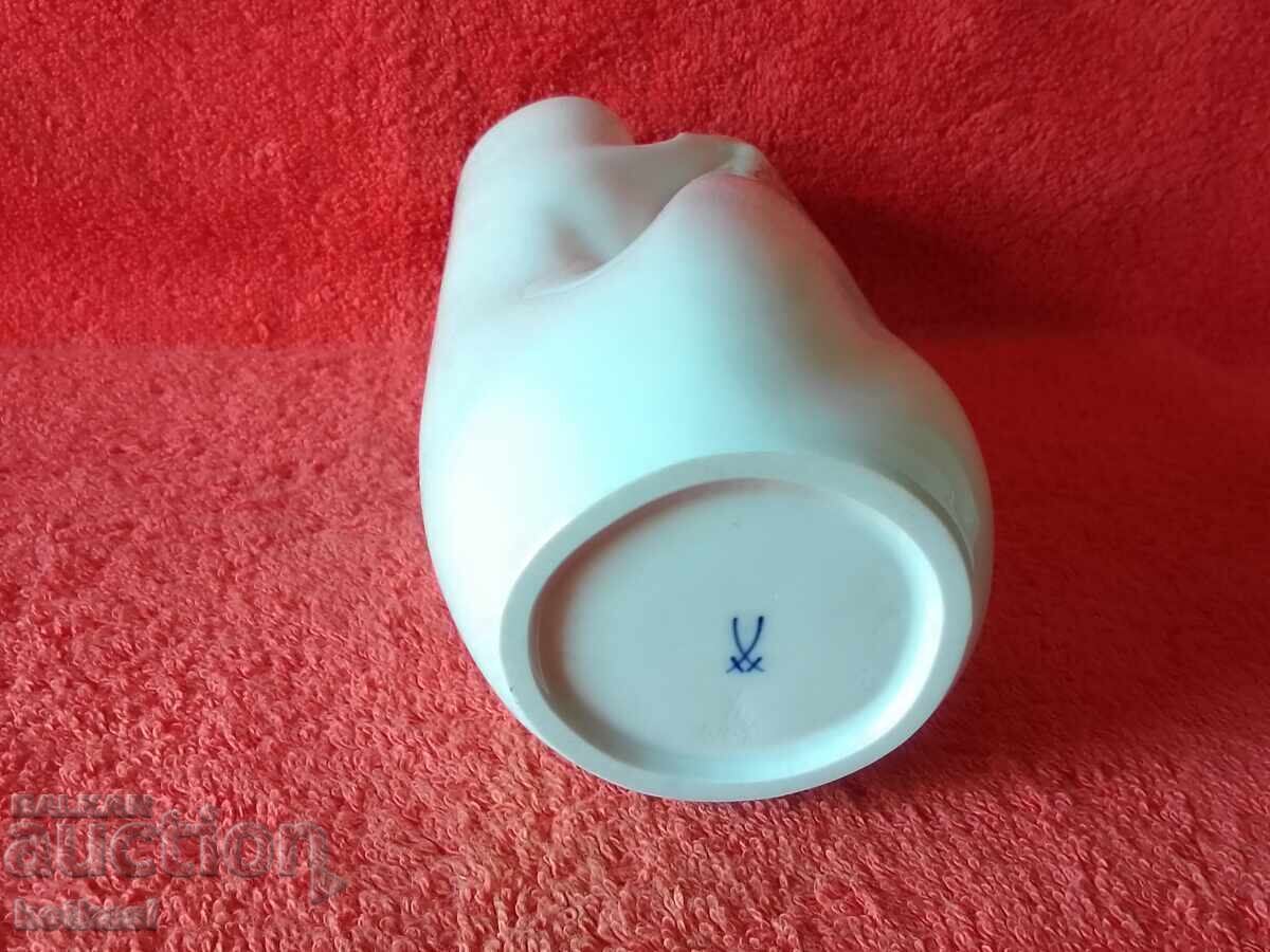 Old White Porcelain Vase Germany Meissen Meissen - 6