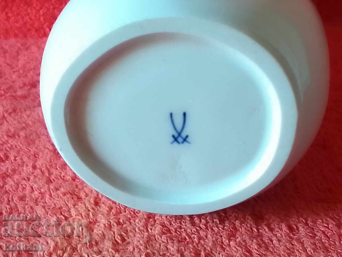 Old White Porcelain Vase Germany Meissen Meissen - 7