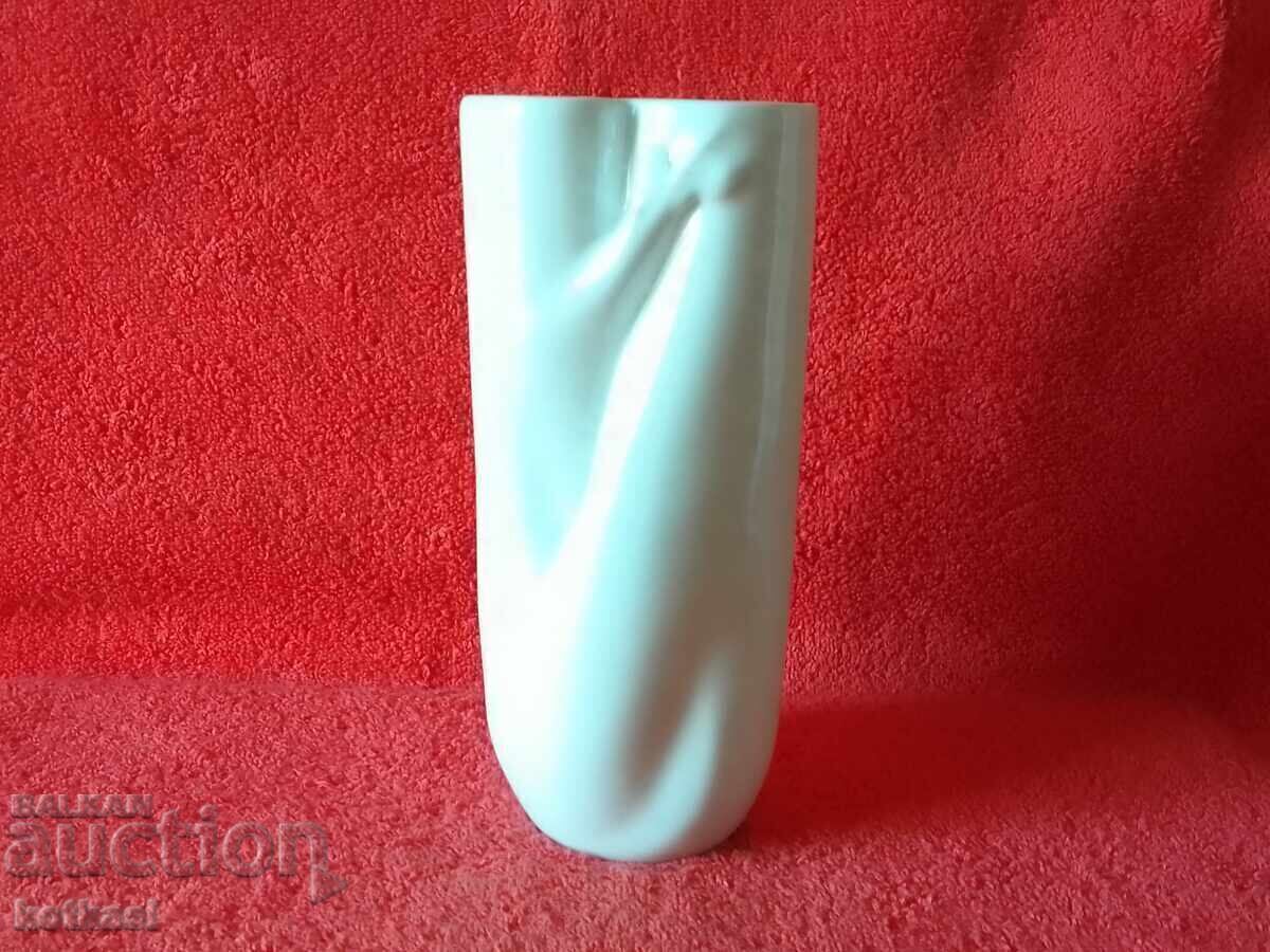 Old White Porcelain Vase Germany Meissen Meissen